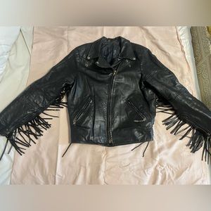Genuine Leather Fringe Jacket